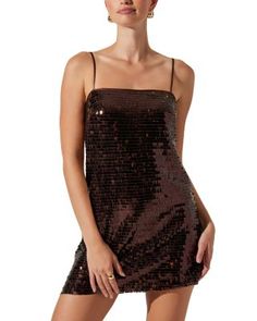 Astr the Label Porsche Sequined Mini Dress Sequined Mini Dress, Large Sequins, Astr The Label, Sequin Mini, Sequin Mini Dress, Swim Accessories, Hat Hairstyles, S Models, Square Neckline