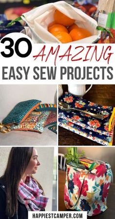 the ultimate guide to amazing sewing projects for beginners, including an easy sew project