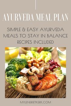 a plate full of food with the words simple and easy meal plan