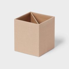 a square cardboard box on a white background