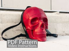 The PDF contains a 15 page pattern to make your own leather skull backpack. The bag is about 13 inches at the tallest, 10 inches at the widest and 9 inches at the deepest. This project will take about 8.5ft² of leather. If there's an area that you did not understand in the build along video, please contact me. This listing is for the digital pattern only and does not contain the physical product. PDFs intended for US letter/ 8.5" x 11" and A4 paper format, print to actual size (100%). Every stit Skull Backpack, Skull Bags, Leather Pattern, A4 Paper, Instructional Video, Digital Pattern, Leather Craft, Pdf Pattern, Leather Backpack