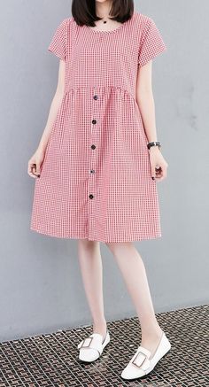 Áo Blu, Mode Hippie, Sewing Clothes Women, Pocket Tunic, Shoes Ideas, Checkered Dress, Dress Short Sleeve, Short Dresses Casual, Wedding Idea