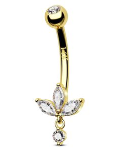 PRICES MAY VARY. [Dainty Design] This 14k Gold Belly Button Ring Adopted the Dangle Flower Design. Simple But Elegant, Suitable for your Daily Outfit with no Difficulty. [Gauge Size] 14 Gauge = 1.6MM; Bar Length: 10MM; Easy to Wear on and Take off. [Material] This Belly Ring Adopted the 14k soild gold and the Cubic Zirconia Material. Shiny and Elegnat, Hypollergenic, Friendly to your Sensitive Skin. [Value Pack] Every Pack Included 1 Piece Dangle Flower Gold Belly Piercing Jewelry, A Great Choic Gold Belly Rings, Gold Belly Button Rings, Belly Piercing Jewelry, Gold Belly Ring, Barbell Piercing, Body Jewelry Piercing, Button Rings, Belly Piercing, Button Ring