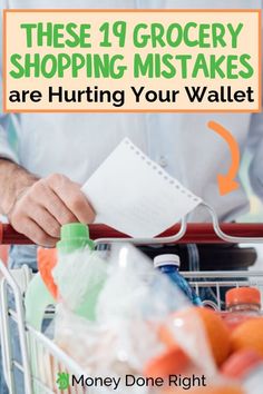 These 19 Grocery Shopping Mistakes are Hurting Your Wallet! There are a lot of different marketing strategies used on groceries! Instead of helping you save money, those tactics are used to get you to spend more. So here's a list of mistakes you should avoid when shopping for groceries! | #FrugalLiving #SaveMoneyShopping #GroceryShopping Money Tricks, Budgeting Ideas, Reduce Food Waste, Frugal Living Tips, Save Money On Groceries