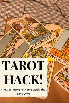 tarot hacks with the words how to interpret tarot cards