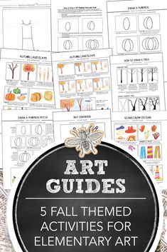 the 5 fall themed activities for elementary and middle school students to learn with art guides