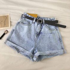 Brand Name: FitaylorMaterial: PolyesterDecoration: HOLEDecoration: SashesOrigin: CN(Origin)Waist Type: HIGHPant Style: RegularGender: WOMENFit Type: LOOSEAge: Ages 18-35 Years OldStyle: CasualModel Number: R20603BItem Type: ShortsFabric Type: DenimClosure Type: Button FlyMaterial Composition: denimPattern Type: Solid Summer Cotton Bottoms With Belt, High Waist Denim Bottoms With Belt, Casual Denim Bottoms With Belt, Casual High Waist Bottoms With Belt, Blue Belted Bottoms For Summer, Casual Spring Jeans With Belt, Blue Bottoms With Belt For Summer, Casual Belted Jeans For Spring, Blue Summer Bottoms With Belt