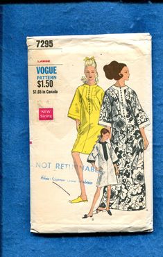 an old fashion sewing pattern with two women in dresses