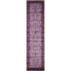 a purple runner rug on a white background