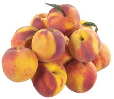 a pile of peaches sitting on top of each other