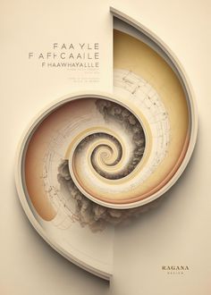 an abstract spiral is shown in this poster