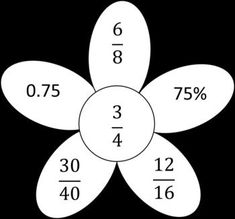 the four petals are divided into three equal parts, and each has two different numbers