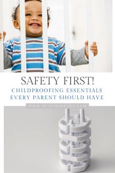 a baby behind bars with the caption safety first childroofing essentials every parent should have