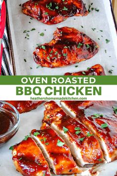 oven roasted bbq chicken is an easy dinner recipe