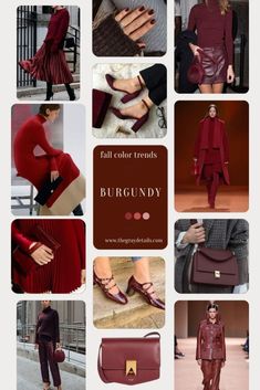 10 Fall Fashion Color Trends for 2023, burgundy, burgundy color trends, color trends for fall, deep red, wine red Cherry Red Fashion 2023, Fall 2023 Fashion Trends Cherry Red, Burgundy Accessories Outfit, Winter 2023 Color Trend, Fall Winter 2024 Color Trends, Wine Red Outfit, Fashion Trends 2023 Fall Winter, Burgundy Fall Outfits