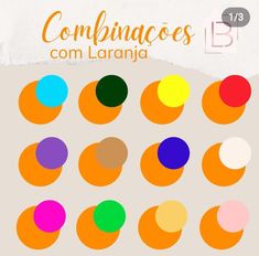 an orange and green circle with the words combinacoses com lanania on it