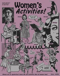 an advertisement for women's activities in the early 20th century