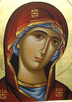 an icon of the virgin mary