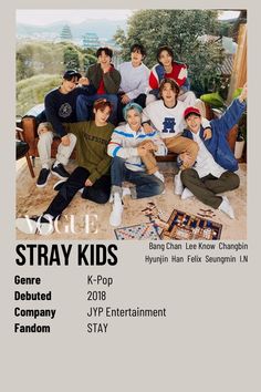 the poster for stray kids'k - pop tour