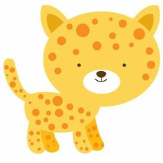 a yellow and orange cheetah with spots on it's face, standing upright