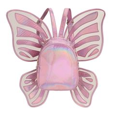 Butterfly Angel Wings, Transparent Backpack, Clear Backpacks, Butterfly Angel, Christmas Elf Outfit, Kawaii Backpack, Pink Backpack