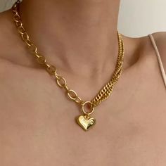 Material: Gold Plated Stainless Steel Necklace Length: 20 Inch Get Free Shipping Over 80$ Gold Link Chain Necklaces Gold Link Chain, Gold Link, Chain Necklaces, Steel Necklace, Stainless Steel Necklace, Chain Link Necklace, Heart Pendant Necklace, Necklace Length, Link Chain