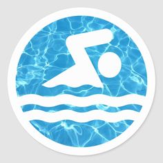 a swimming pool sticker with the letter z in it's center surrounded by water