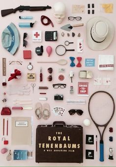 a collection of various items are arranged on a white surface with the words total entertainment written below them