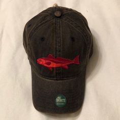 Men’s New Legacy Brand Marsh And Field Clothing Outfitters Adjustable Hat. Embroidered Front Trout Logo, Marsh And Field Logo Over Rear Arch, And Adjustable Snapback, Has Never Been Worn Casual Cotton Fishing Hat, Casual Flat Bill Baseball Cap For Fishing, Casual Curved Brim Trucker Hat For Fishing, Casual Short Brim Trucker Hat For Fishing, Casual Short Brim Baseball Cap For Fishing, Casual Snapback Trucker Hat For Fishing, Brown Casual Trucker Hat With Curved Brim, Casual Brown Trucker Hat With Curved Brim, Casual Baseball Cap For Fishing