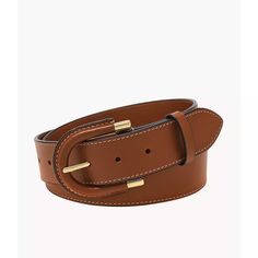 All it takes is one really good belt to anchor a wardrobe. This is that belt. Featuring a gold-tone buckle wrapped in rich medium brown leather, it pairs well with everything, from pants to skirts to shorts. Fossil leather products support responsible manufacturing via the Leather Working Group. Women’s Belts, Leopard Handbag, Satchel Backpack, Satchel Tote Bag, Rfid Wallet, Rose Gold Watches, Trending Sunglasses, Brown Leather Belt, Leather Products