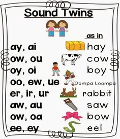 sound twins worksheet with pictures and words