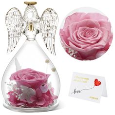 PRICES MAY VARY. Rose is a way to express love, and angel represents holiness, goodness, and integrity, means best good wishes, signifies your unending love and wishes for her. Our angel figure forever real rose is made with unique preservation process, which can last 3-5 year, you just need to put the angel rose gift in a cool place, no need watering and sunlight. The diameter of the angel is 3 inches and the height is 5.2 inches. We select fresh roses and go through complicated processes to ke Mom Angel, Rose Gifts, Mom Birthday Gifts, Angel Figure, Perfect Gift For Girlfriend, Angel Gifts, Real Rose, Valentine Anniversary, Mum Birthday Gift