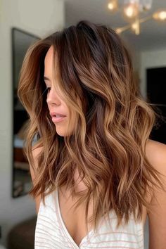 29 Cinnamon Balayage Hair Ideas That Are Perfect for a Fiery Transformation Dark Skinned Hair Color Ideas, Cinnamon Highlights On Light Brown Hair, Brown Hair With Red And Caramel Highlights, Cinnamon Swirl Hair Color, Brunette Babylights Sun Kissed, Cinnamon Balayage Brunettes, Balayage For Red Heads, Brunette Balayage Hair Red Undertones, Cinnamon Bayalage Brunette