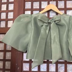 New Design Top For Women, Green Filipiniana Gown, Casual Filipiniana Outfit, Green Filipiniana, Modern Filipiniana Outfit Classy, Modern Tops For Women, Filipiniana Dress Modern Simple, Filipiniana Dress Modern Philippines