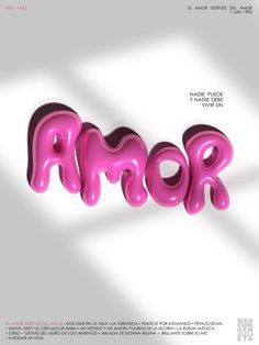 an advertisement with the word armor painted in pink