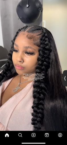 90s Braid Hairstyles For Black Women, Loose Deep Quick Weave Hairstyles, Styles To Do On Wigs, Vacation Ponytails, Unique Hairstyles Black Women, Outfit Ideas For Comedy Show, Hairstyles With Chopsticks Black Women, Labor And Delivery Hairstyles Black, Fall Hairstyles Black Women