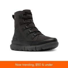 in stock Sorel Explorer, Black Jet, Cold Weather Boots, Sorel Boots, Men’s Boots, Thick Socks, Winter Shoes, Rubber Heels, Waterproof Boots