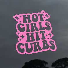 Personalise your car with our cute car bumper stickers! Look no further than the Hot Girls Hit Curbs Vinyl Decal! Available in multiple sizes, this personalised vinyl decal is perfect for cars, laptops, water bottles, and more. The car sticker is handmade and available in multiple holographic colours, including shimmering silver and pink. ○ Made with premium vinyl ○ Over 10 colour options to choose from (see drop down menu) ○ All stickers come with an instruction card ○ All stickers come in 3 pa Cricut Car Sticker Ideas, Pink Bumper Stickers, Cricut Car Stickers, Pink Car Stickers, Auto Stickers Ideas, Car Sticker Design Ideas, Car Stickers Aesthetic, Car Decal Ideas, Girly Car Decals