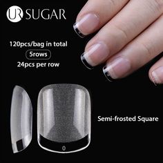 UR SUGAR 120pcs XXS Short Almond Acrylic Salon Full Cover Sculpted Soft Short Almond Acrylic Nails, Coffin French, Almond Acrylic, Nail Equipment, Soft Gel Nails, Gel Nail Tips, Short Almond