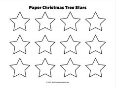 paper christmas tree stars for kids to color