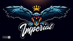 an eagle with a crown on it's head and the word imperial written below