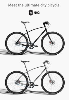 the bike is shown in three different views