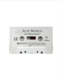 an audio tape recorder with the words arctic monkeys on it's front and side