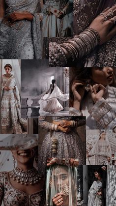 a collage of photos with different types of clothing and jewelry on display in multiple pictures