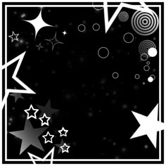 black and white stars with space in the background