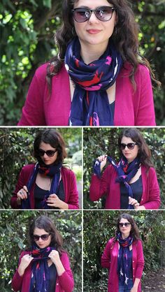 Hidden Knot | 19 stylish ways to tie a scarf | HelloGlow.co Neck Ideas, Tie A Scarf, Scarf Ideas