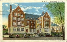 an old postcard shows a large brick building