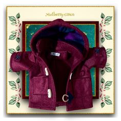 Burgundy Duffle Coat with a Tartan Lined Hood £8.99 Tartan Material, Baby Daisy, Cute Little Puppies, Duffle Coat, Little Cottage, Pet Rabbit, Color Tag, Little Puppies, Baby Sister