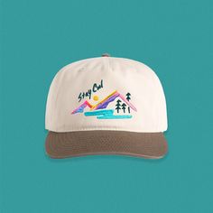 As child of the early 90s, I felt like it was high time I came up with a design that felt 90s, on an equally retro hat. Embroidered directly onto a super comfy five panel floppy cap, that's sure to become your new favorite. As always, designed, digitized, and embroidered by me in my studio in Oregon! Each hat is made to order and made with the highest quality thread. If you're looking for a product made by the person who designed it, you've come to the right place! Please note: these hats are so Retro Hat, Five Panel Cap, Retro Hats, Hat Fits, Five Panel, Hat Design, Early 90s, It's Hard, Stay Cool