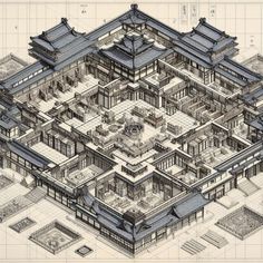 Anime Environment, Japanese Mansion, Japanese Castles, Korean Architecture, City Super, Japanese Castle, Modern Architecture Building